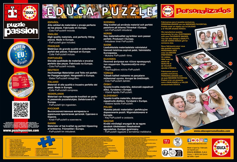 Educa - Italian Fascino - 2000 Piece Jigsaw Puzzle - Puzzle Glue Included - Completed Image Measures 37.75" x 26.75" - Ages 14+ (18009) - Image 3
